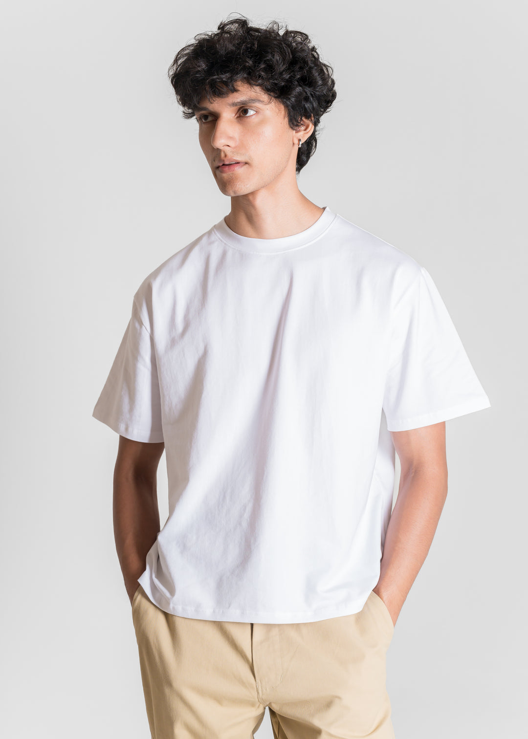 Stretch Box-Fit T-shirt — White