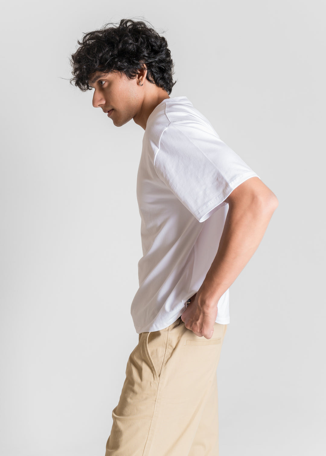 Stretch Box-Fit T-shirt — White