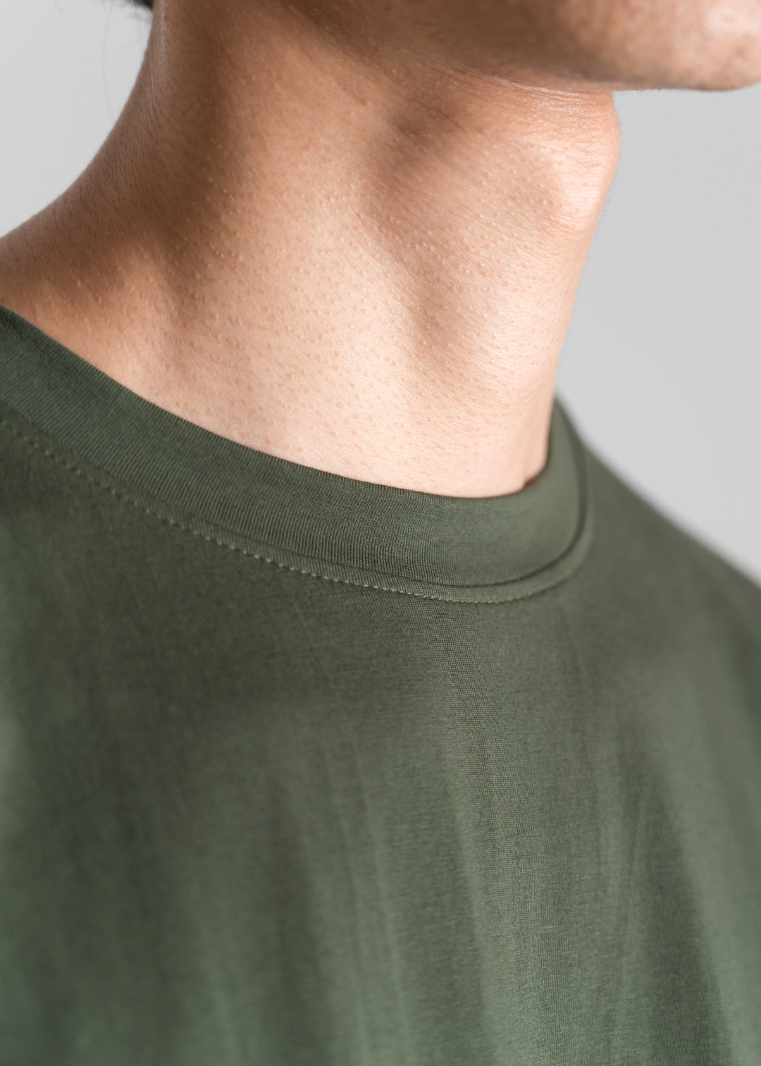 Stretch Box-Fit T-shirt — Dark Olive