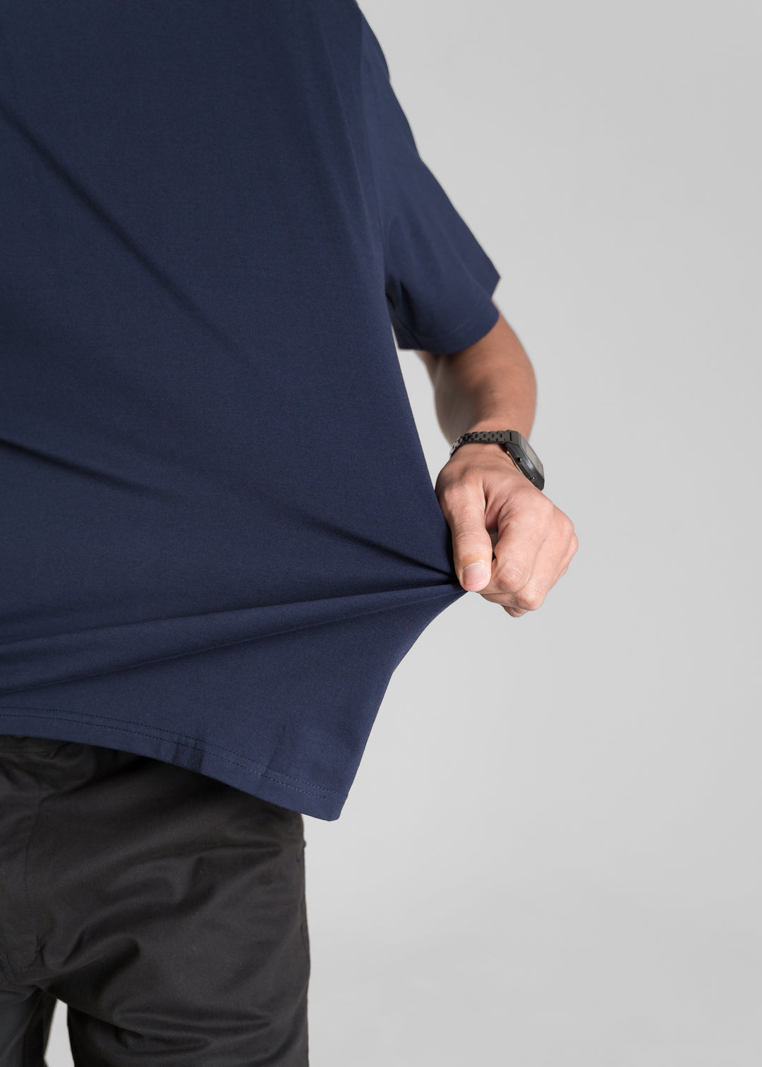 Stretch Box-Fit T-shirt — Navy Blue