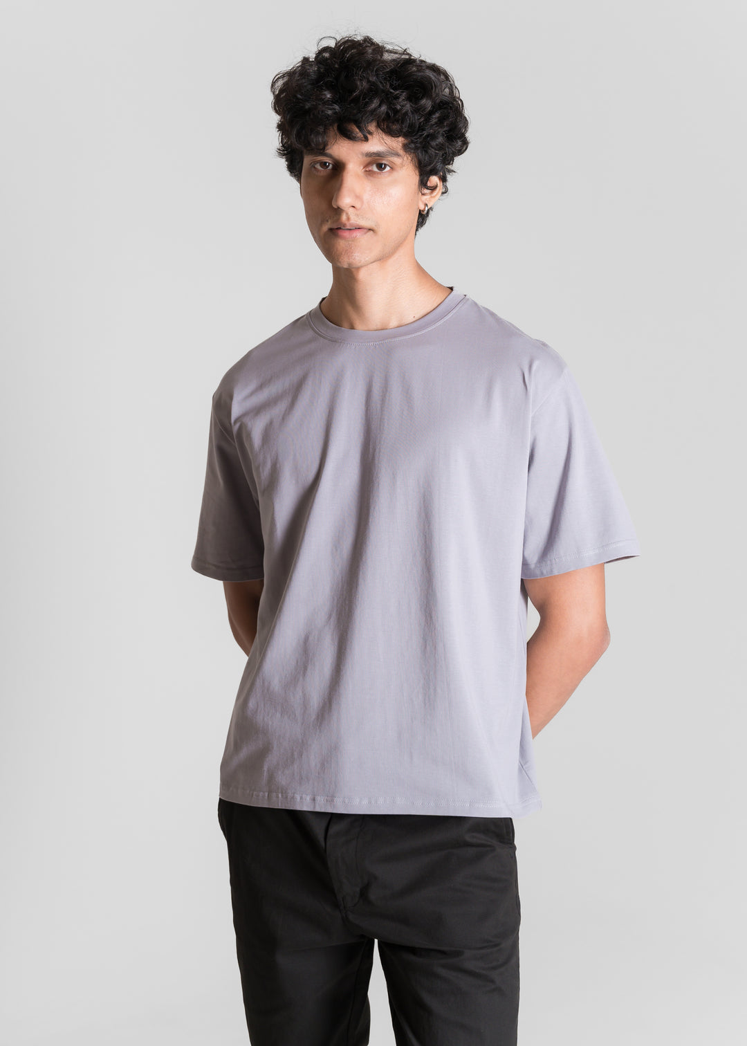 Stretch Box-Fit T-shirt — Steel Grey