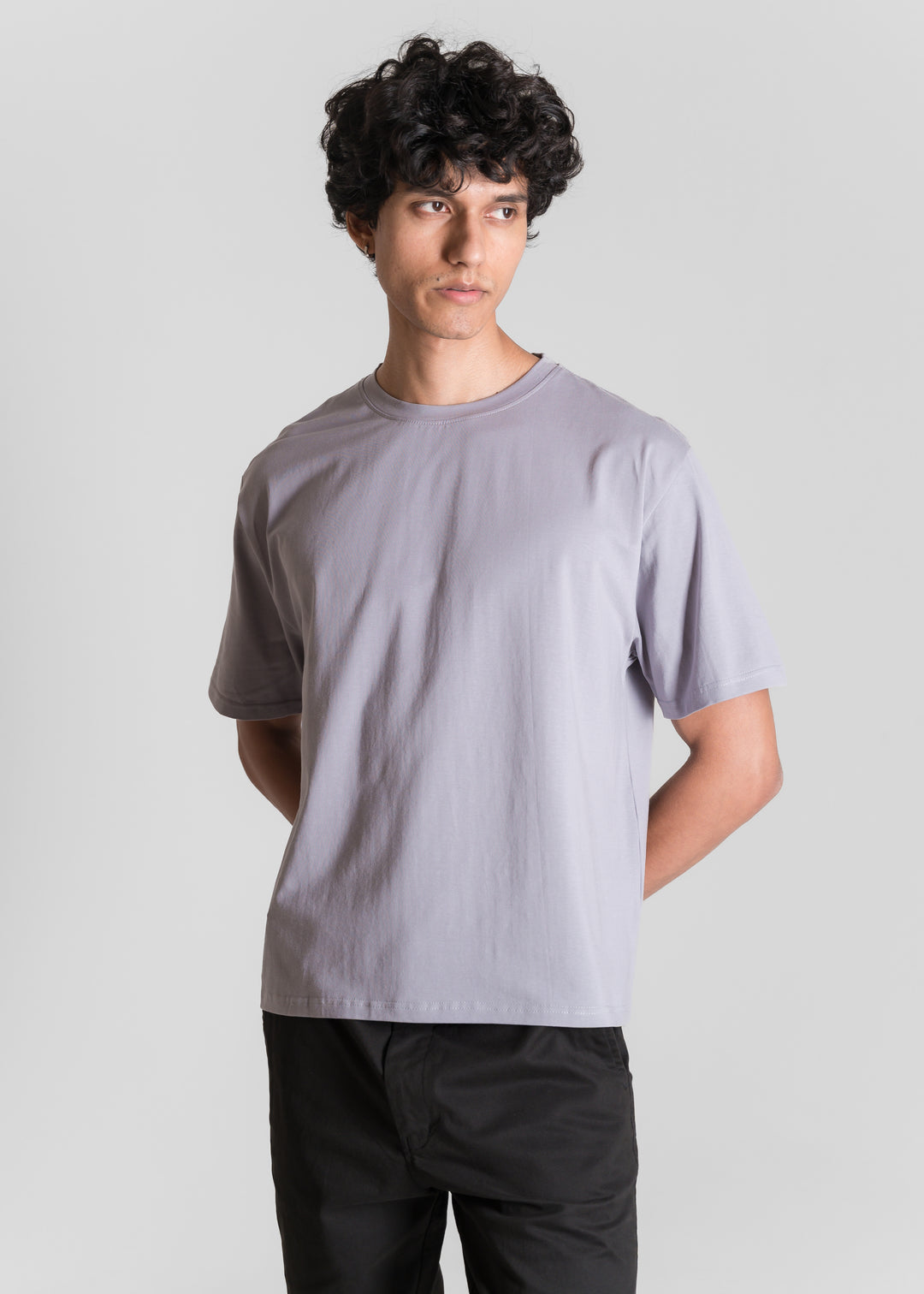 Stretch Box-Fit T-shirt — Steel Grey