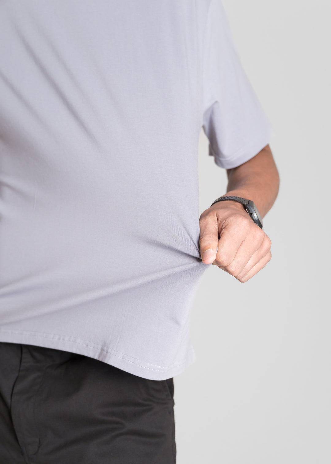 Stretch Box-Fit T-shirt — Steel Grey
