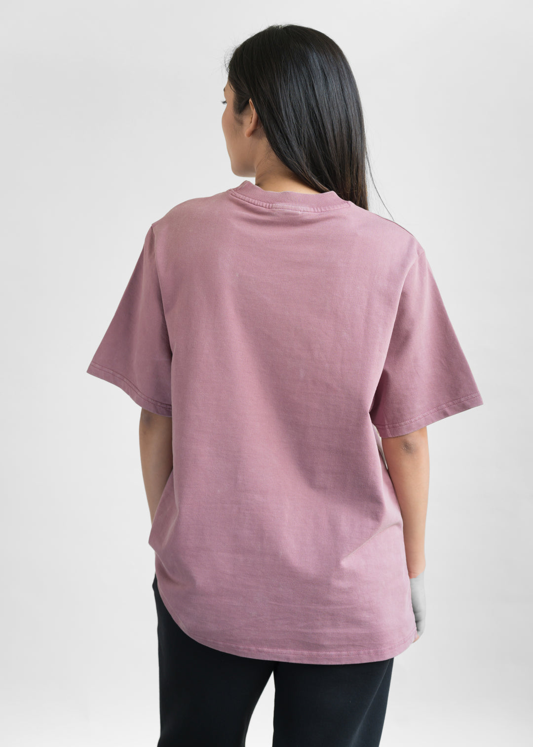 Plum — Stone Wash Heavy Weight Oversized T-Shirt