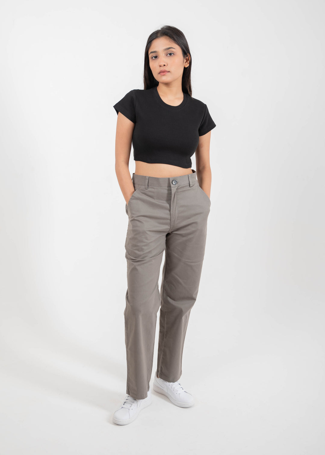 Ribbed All-Day Crop Top — Black