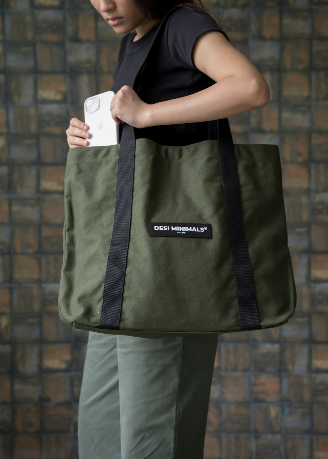 Heavy Duty Tote Bag — Moss