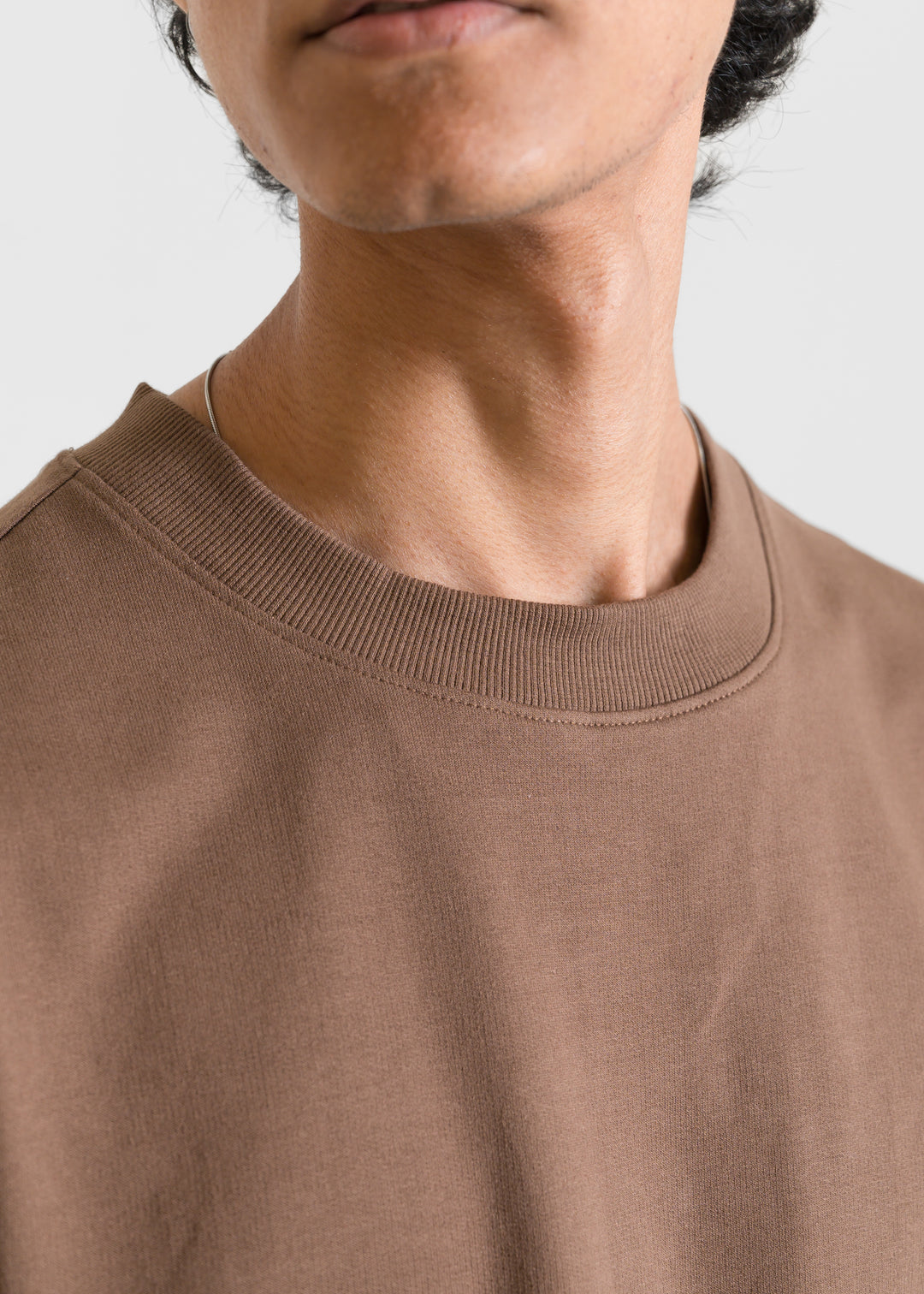 Heavy Box-Fit T-shirt — Brown