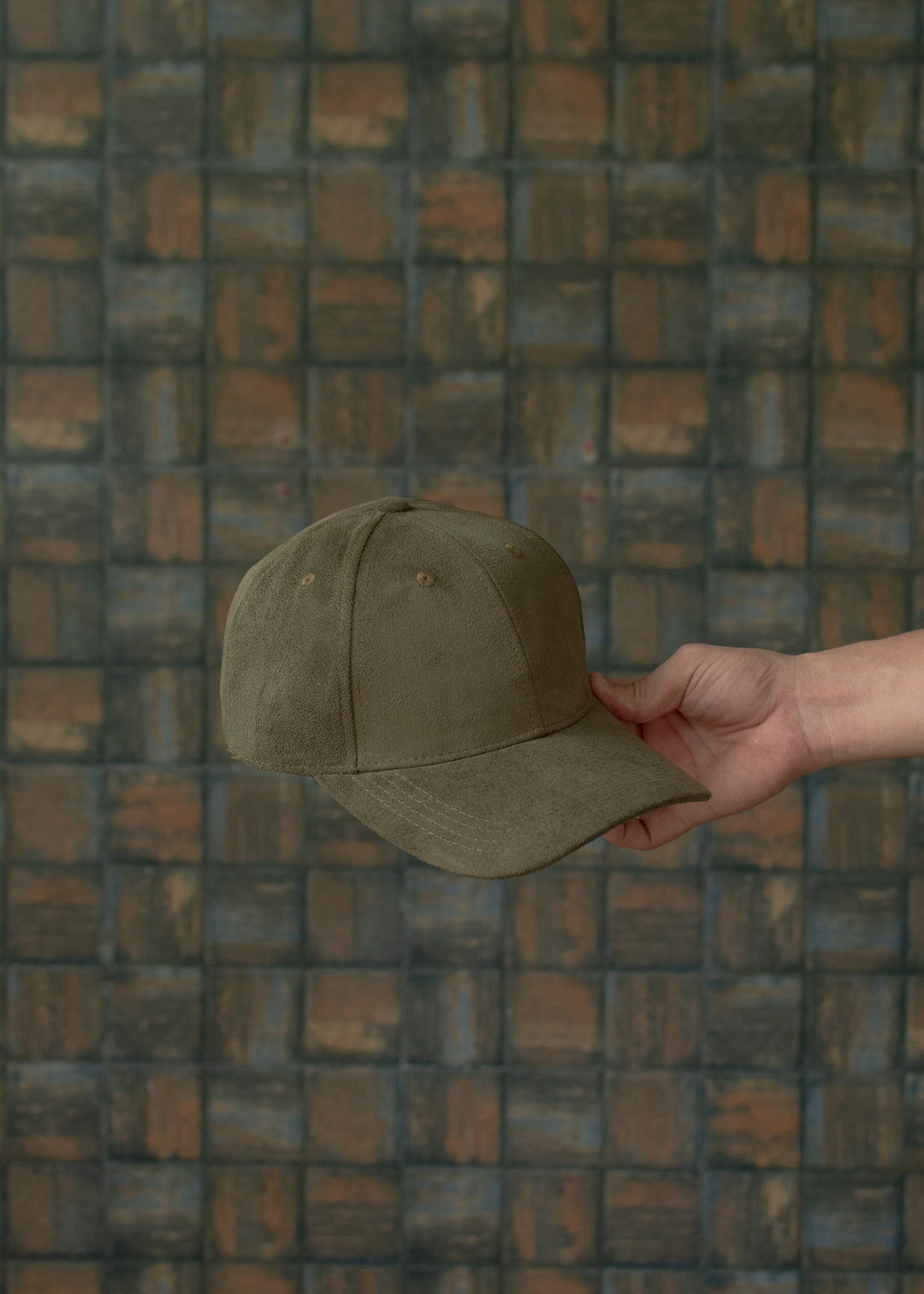 Suede Cap — Burnt Olive