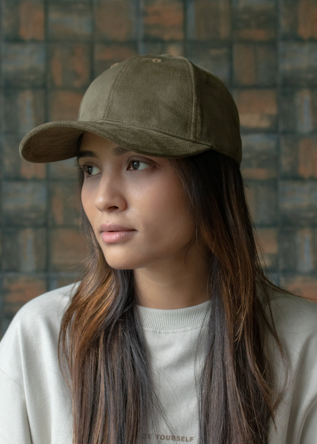 Suede Cap — Burnt Olive