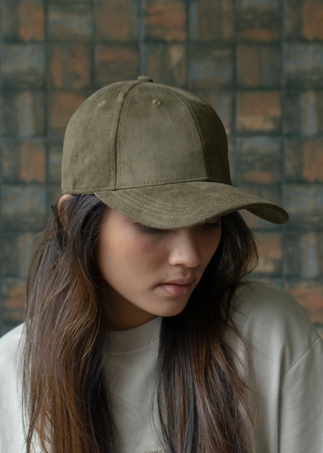 Suede Cap — Burnt Olive