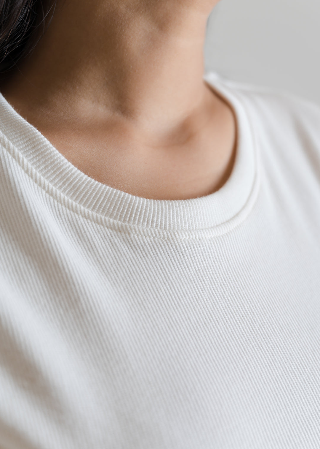 Ribbed All-Day Crop Top — Off White