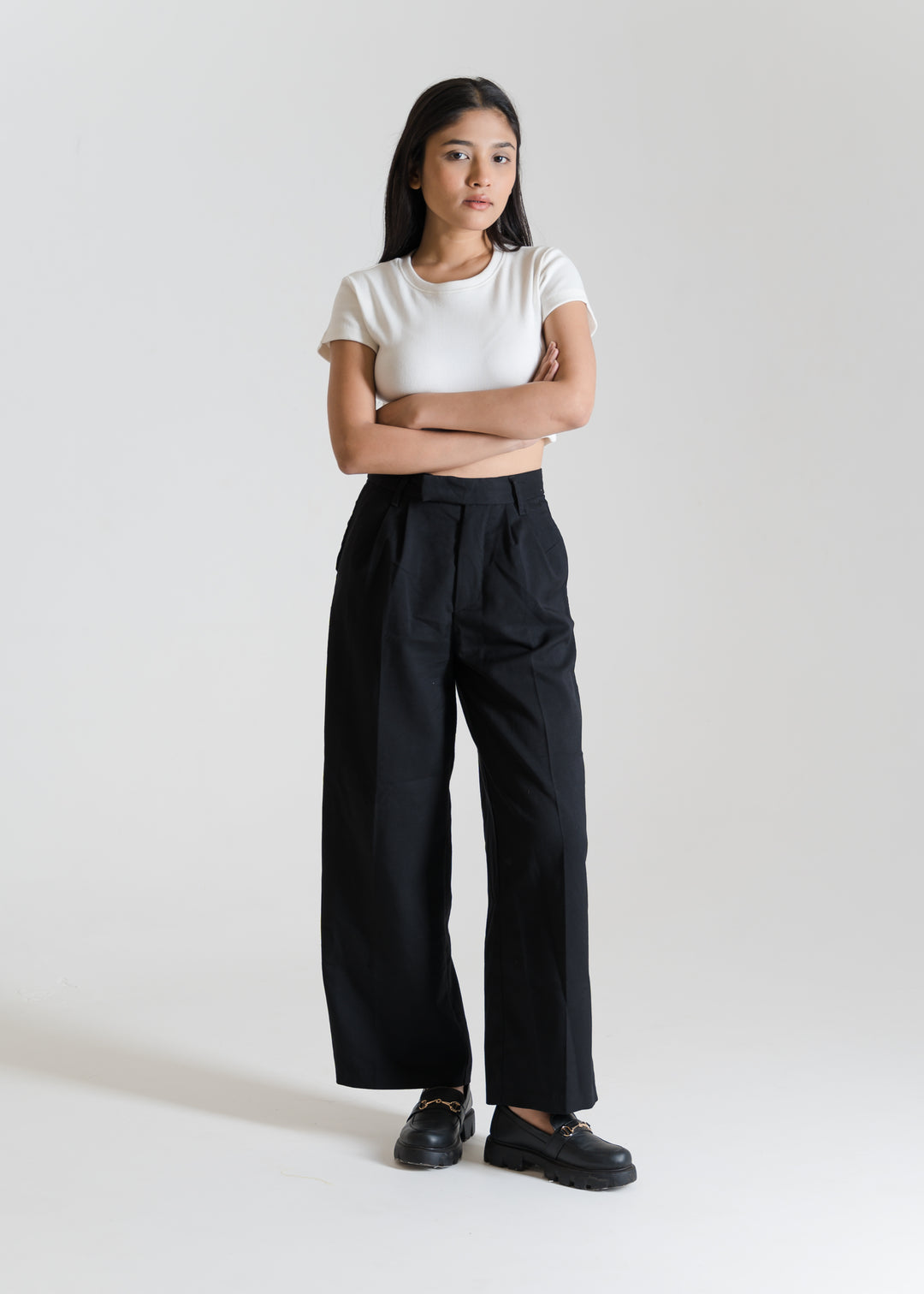 Ribbed All-Day Crop Top — Off White