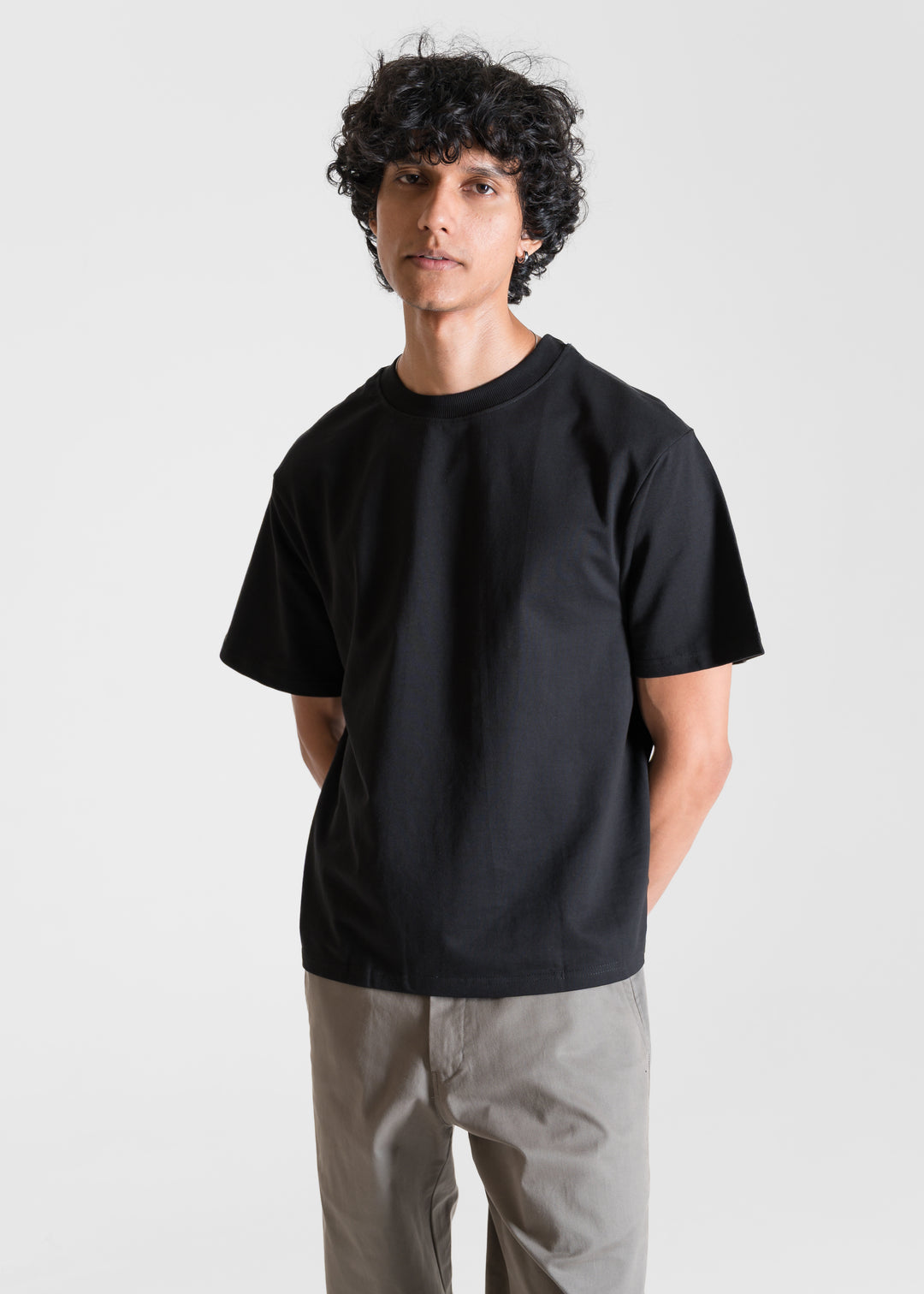 Heavy Box-Fit T-shirt — Black