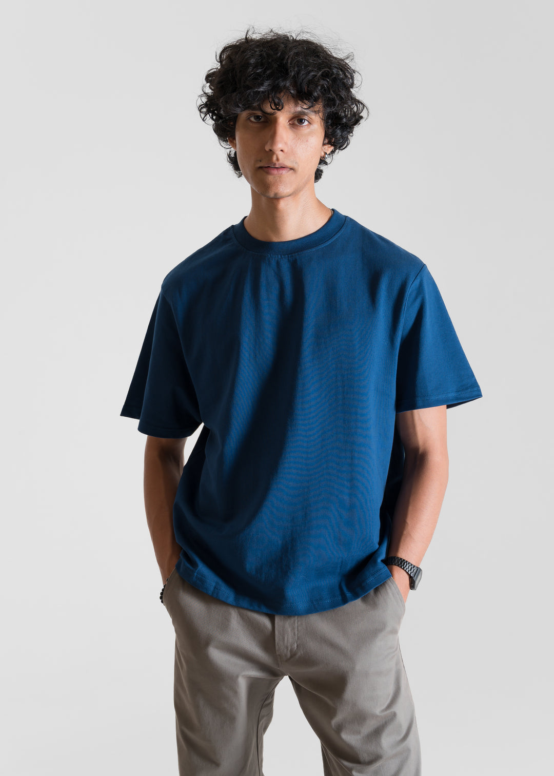 Heavy Box-Fit T-shirt — Dark Blue