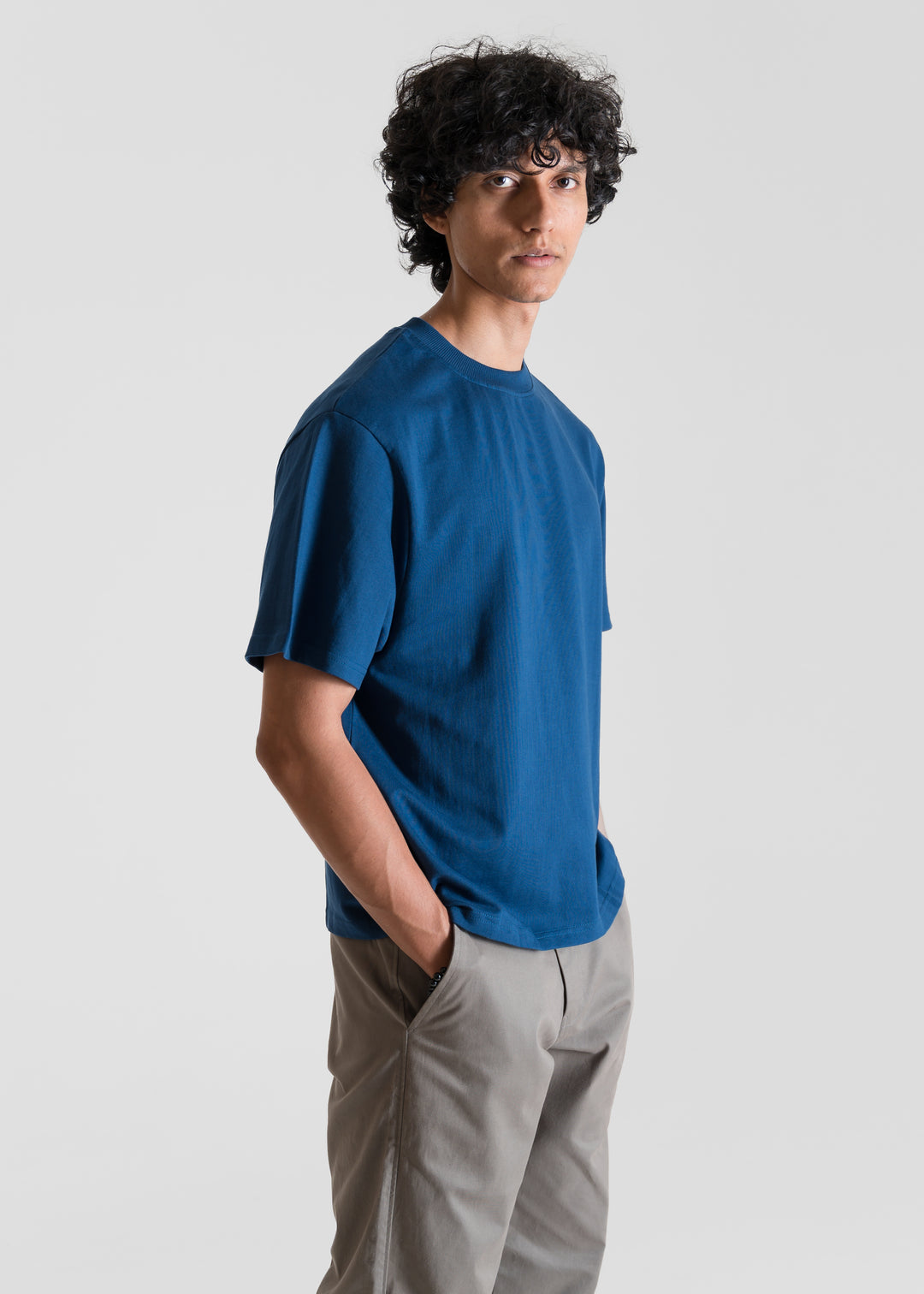 Heavy Box-Fit T-shirt — Dark Blue
