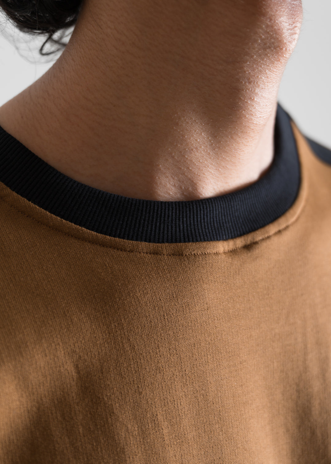 Heavy Relaxed Raglan T-shirt — Brown & Black