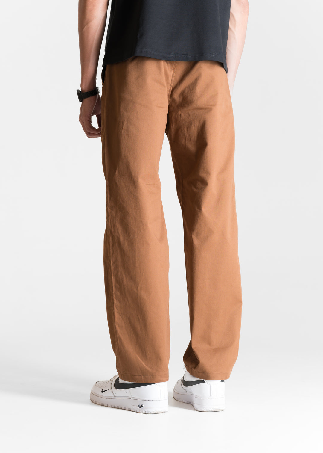 Classic Relaxed Chinos — Brick Brown