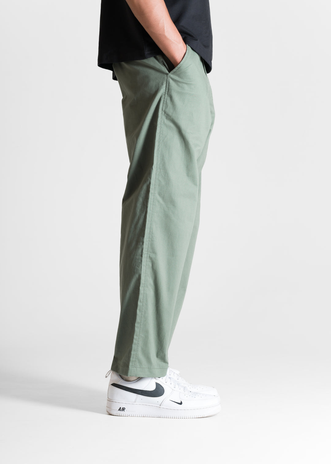 Classic Relaxed Chinos — Muted Green