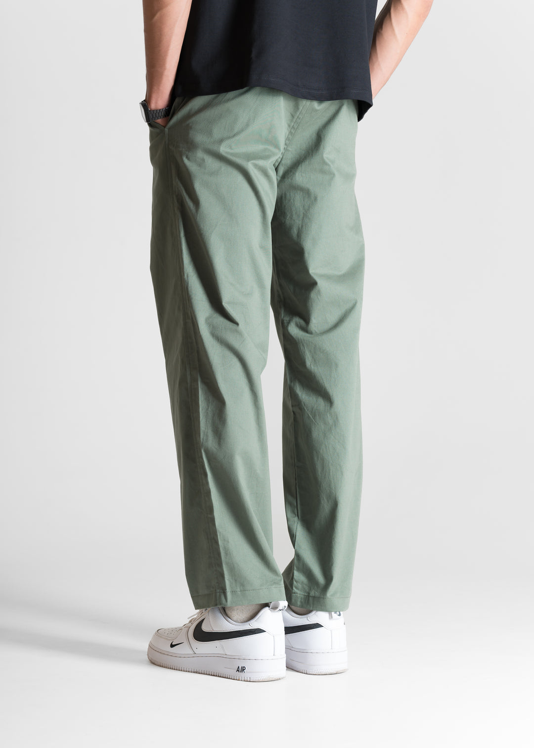 Classic Relaxed Chinos — Muted Green