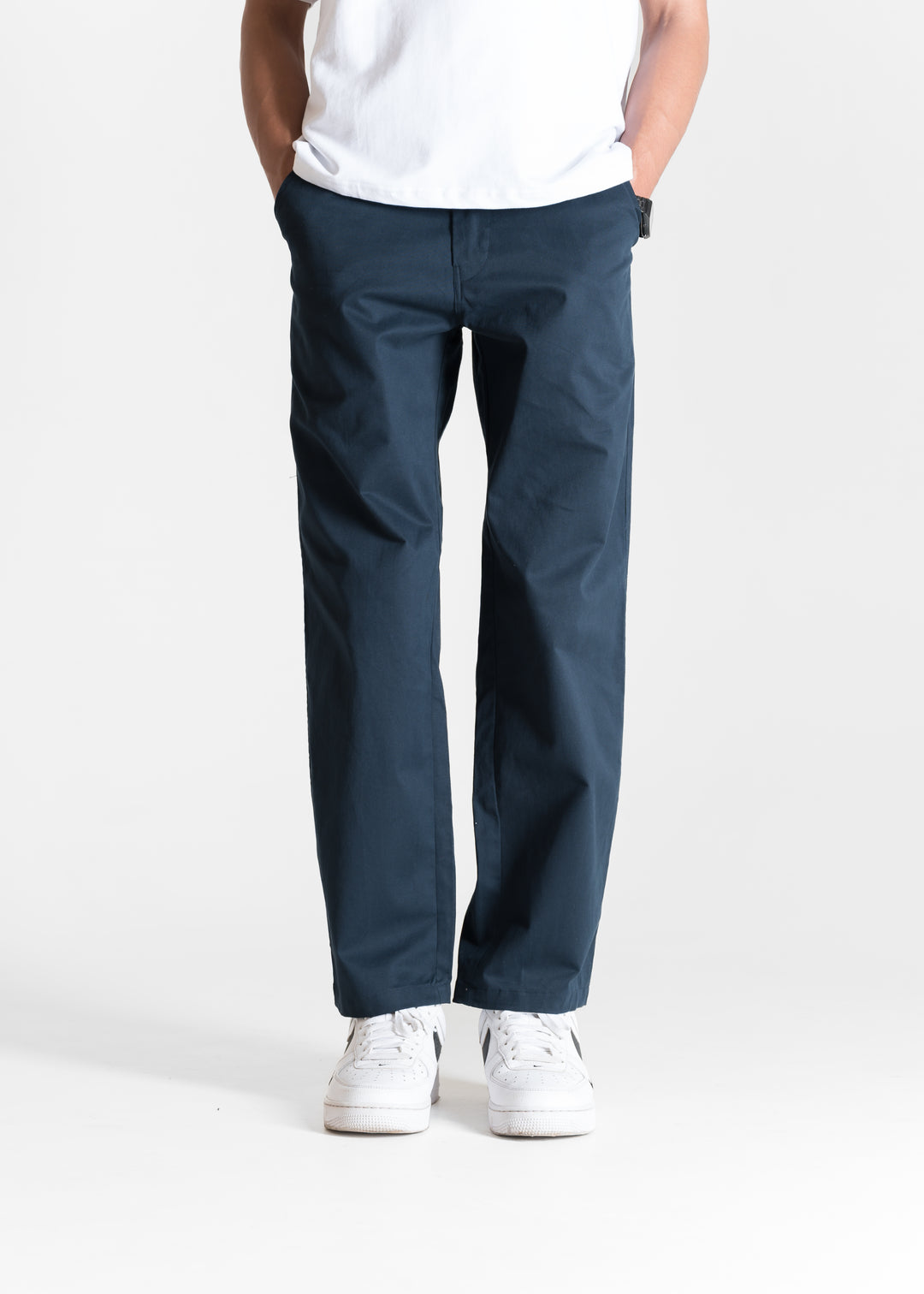 Classic Relaxed Chinos — Navy Blue