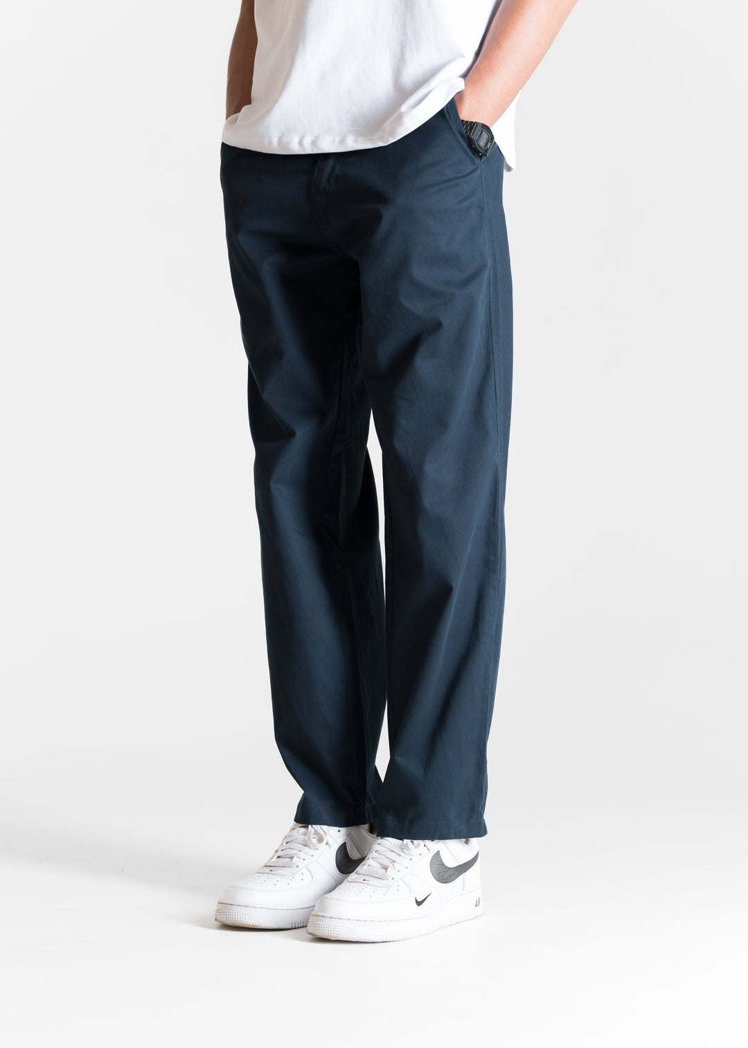 Classic Relaxed Chinos — Navy Blue