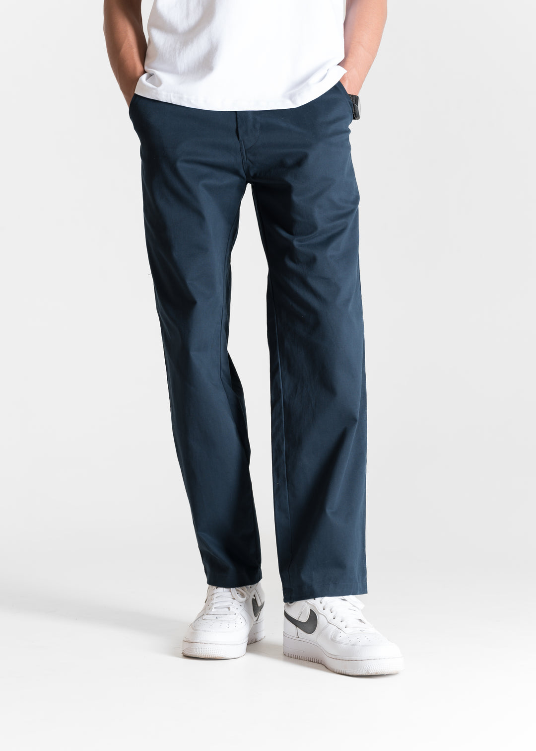 Classic Relaxed Chinos — Navy Blue