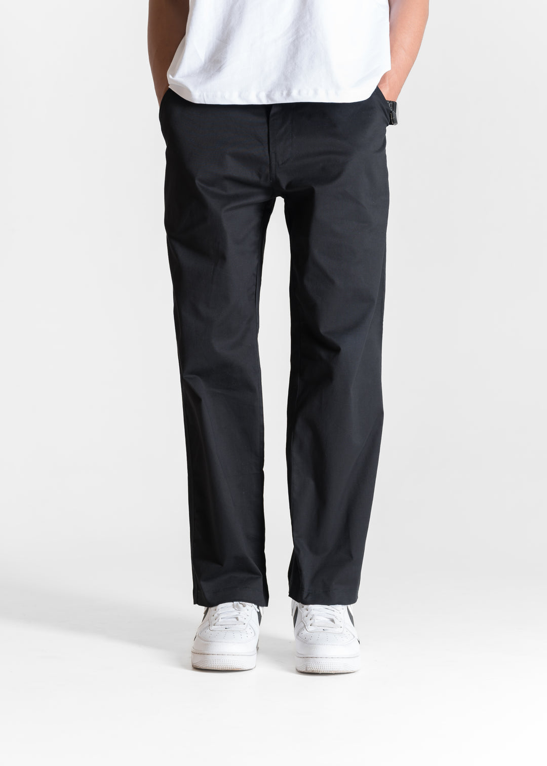 Classic Relaxed Chinos — Black