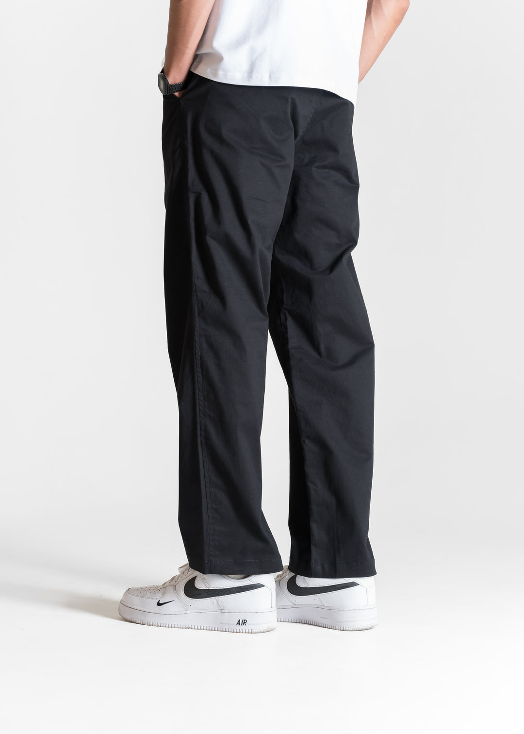 Classic Relaxed Chinos — Black