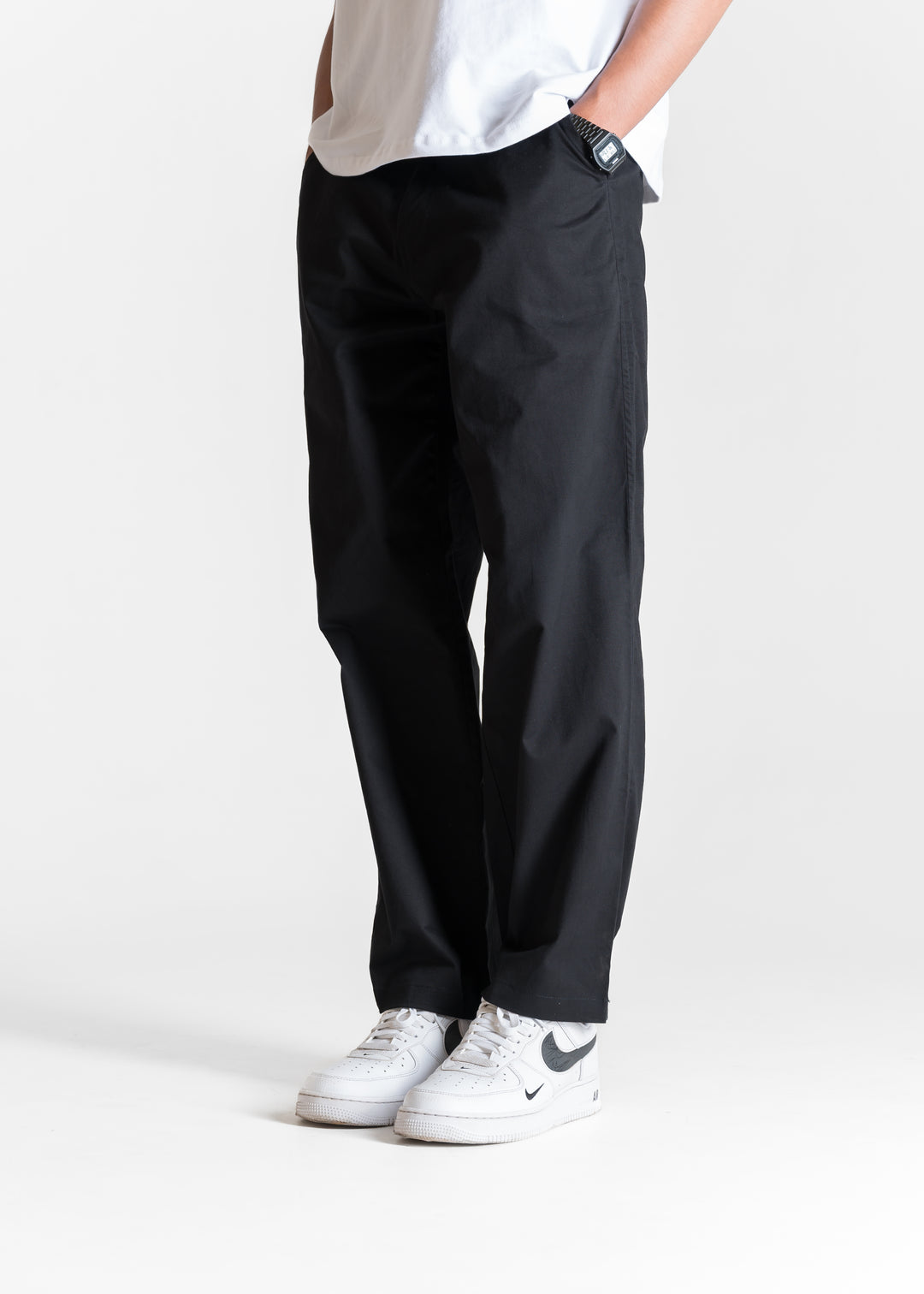 Classic Relaxed Chinos — Black