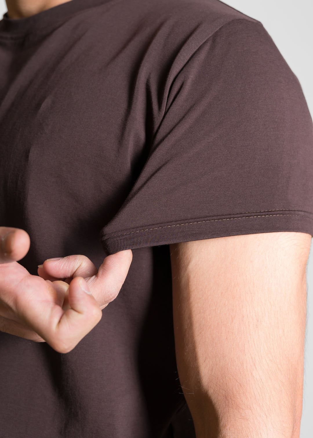 Stretch Slim Core T-shirt — Dark Brown