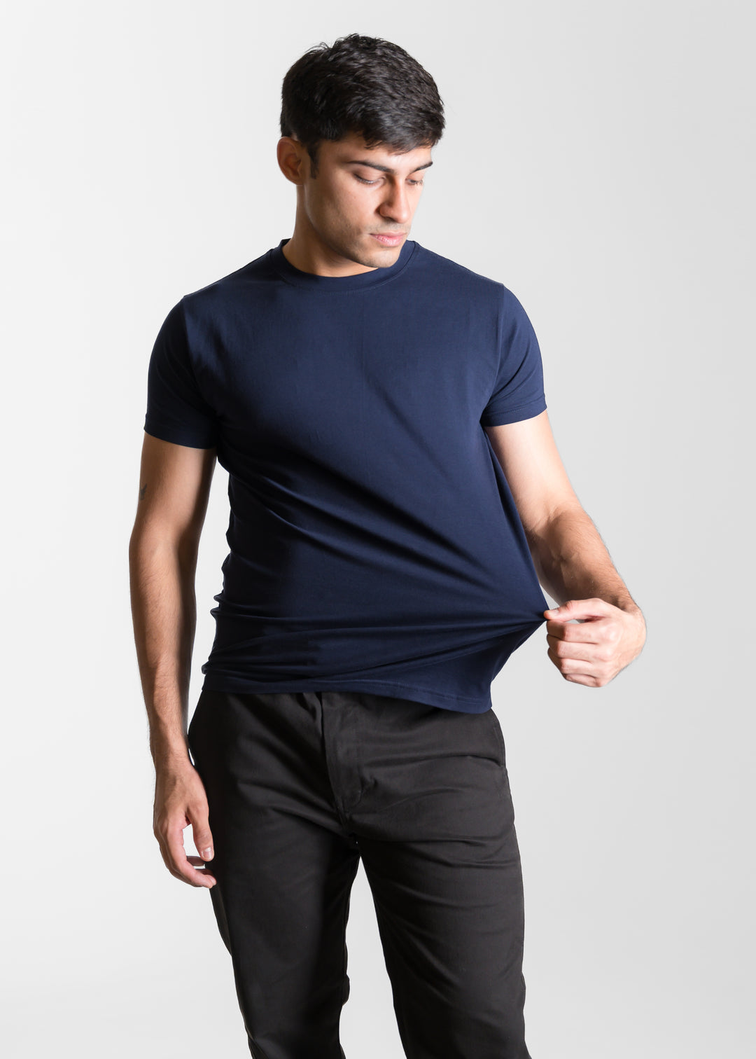 Stretch Slim Core T-shirt — Navy Blue