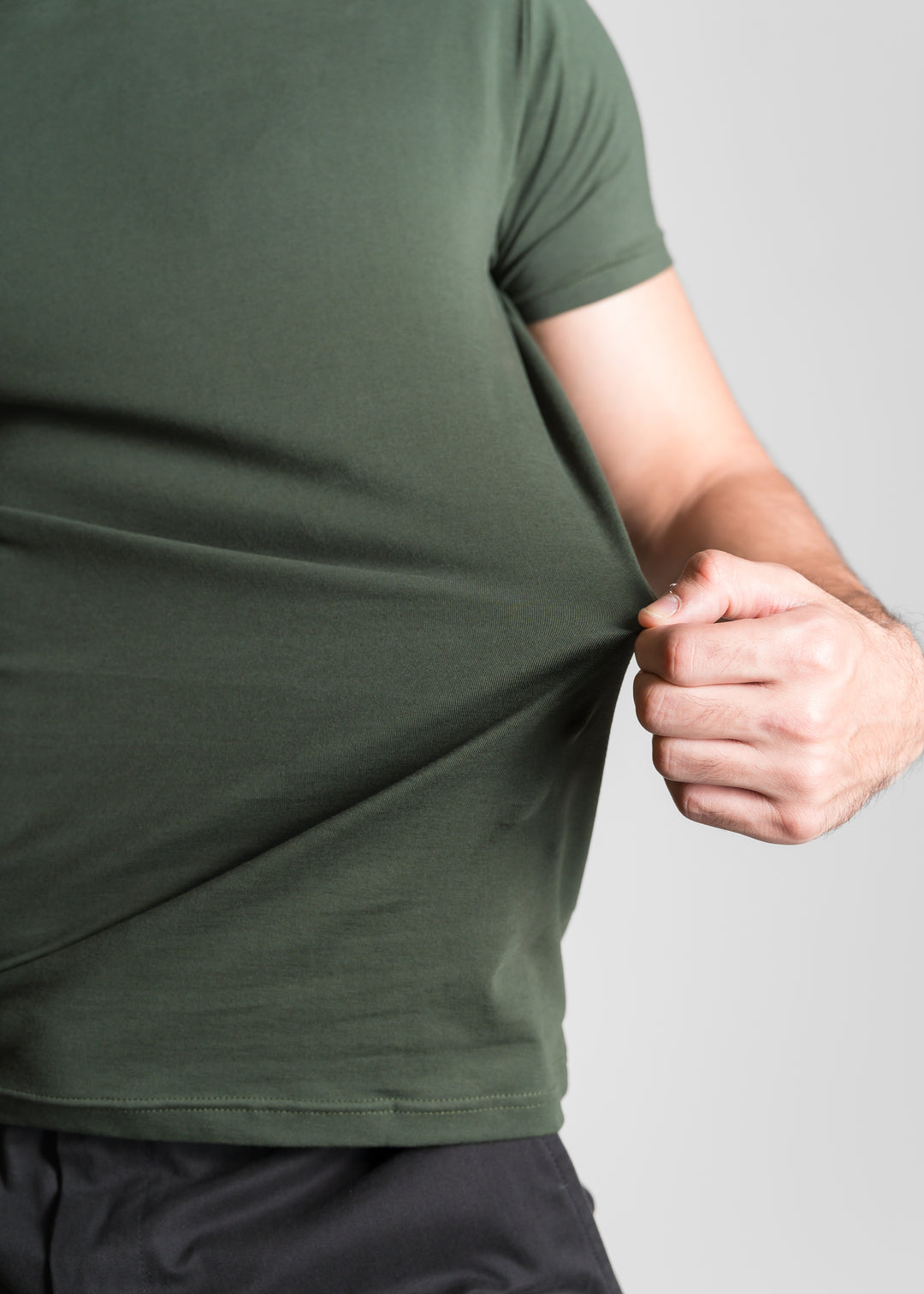 Stretch Slim Core T-shirt — Dark Olive