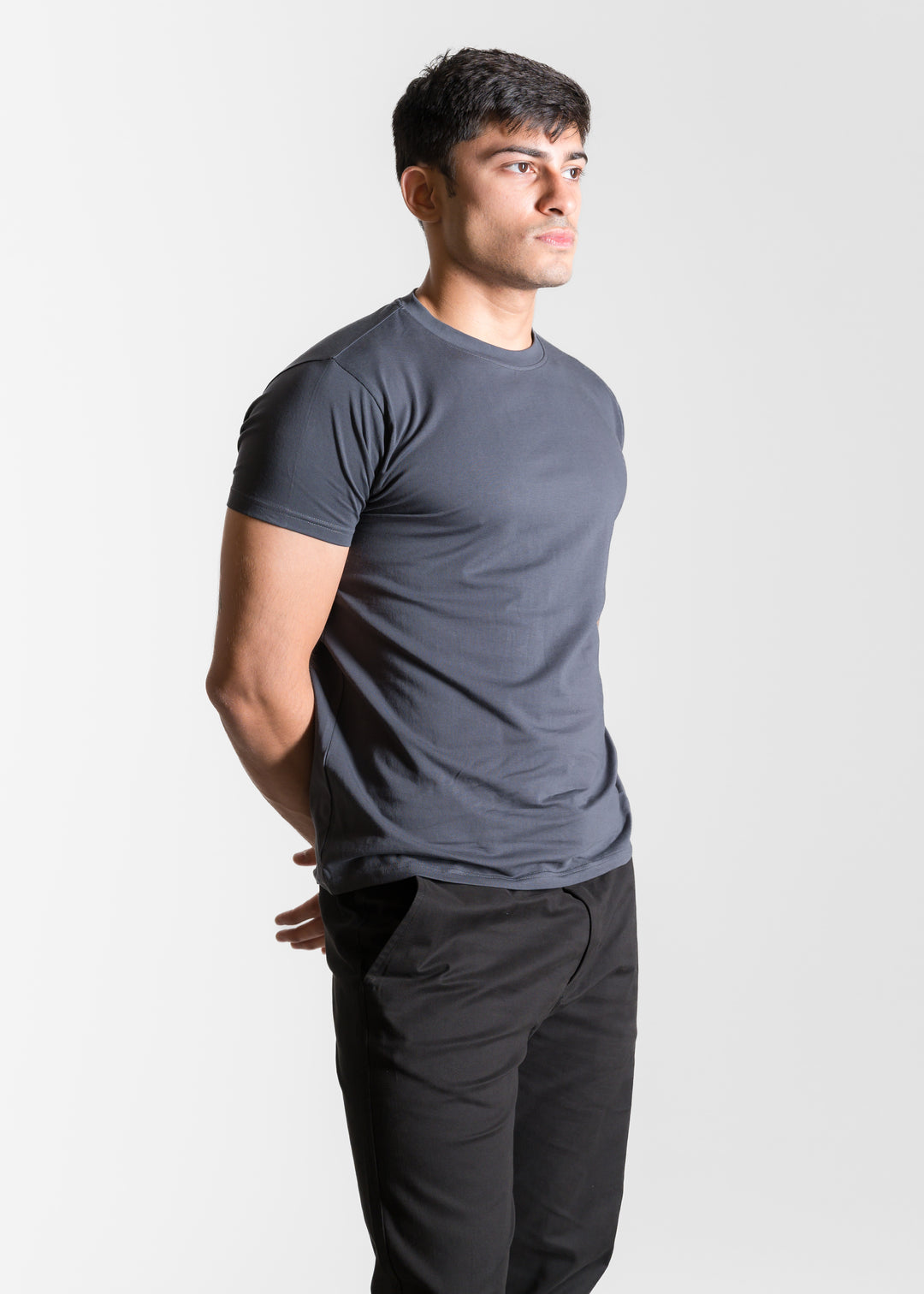 Stretch Slim Core T-shirt — Dark Grey