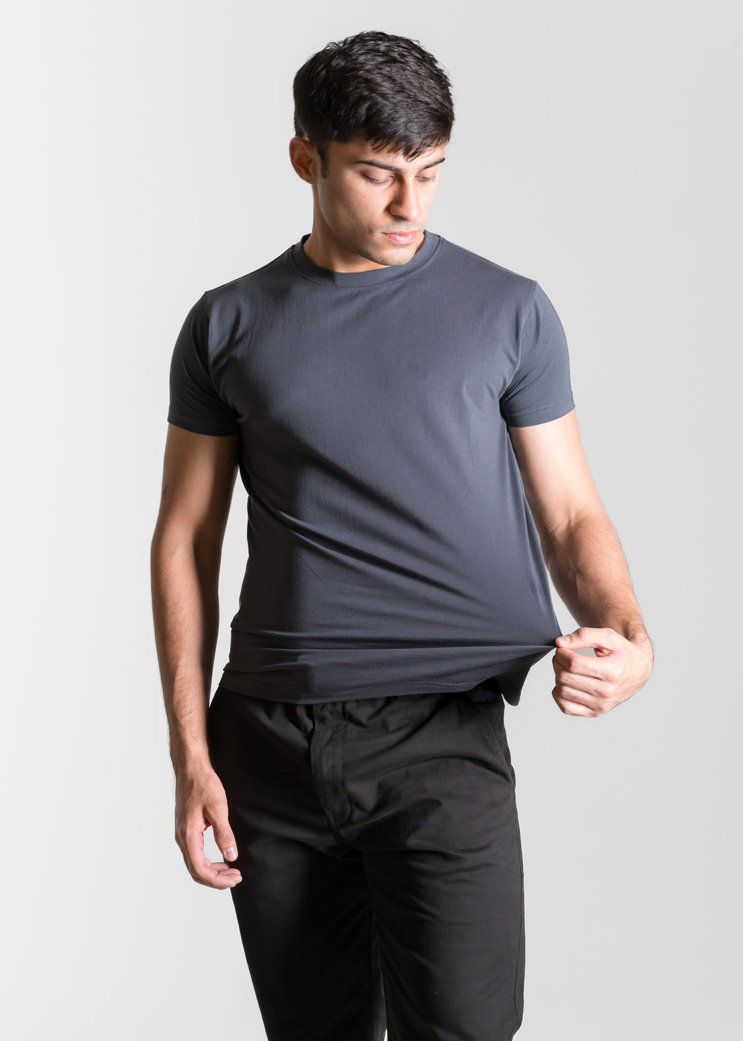 Stretch Slim Core T-shirt — Dark Grey