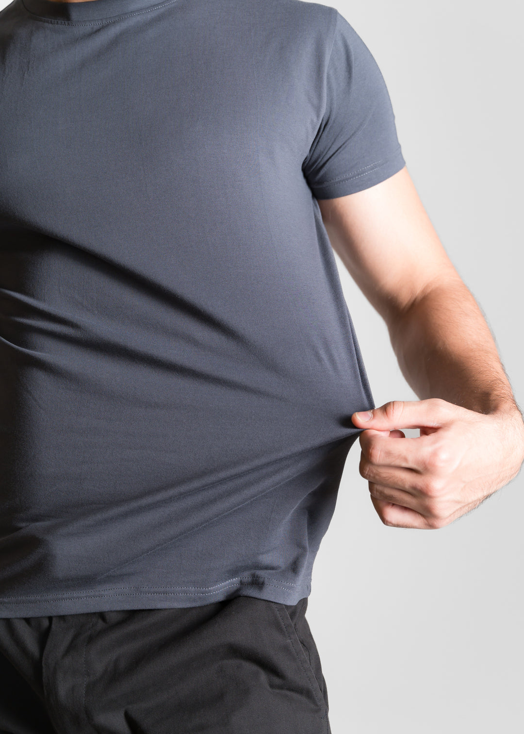 Stretch Slim Core T-shirt — Dark Grey