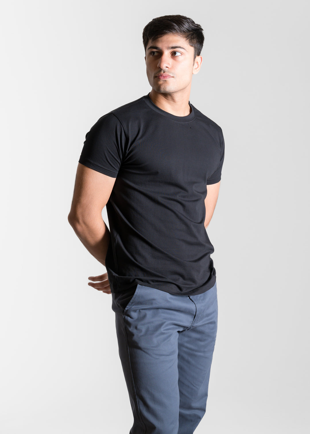 Stretch Slim Core T-shirt — Black