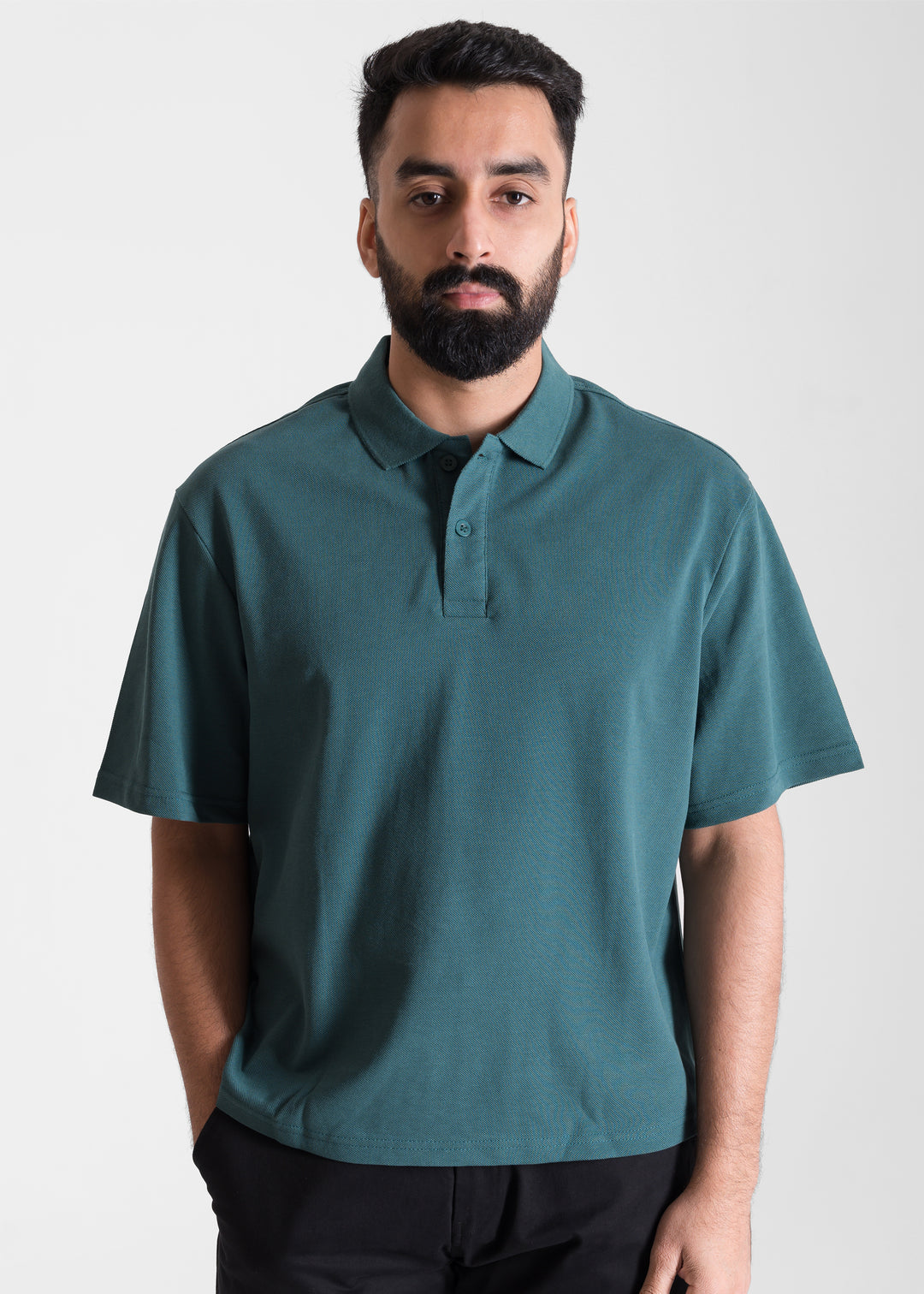 Vintage Green — Cropped (Box Fit) Polo