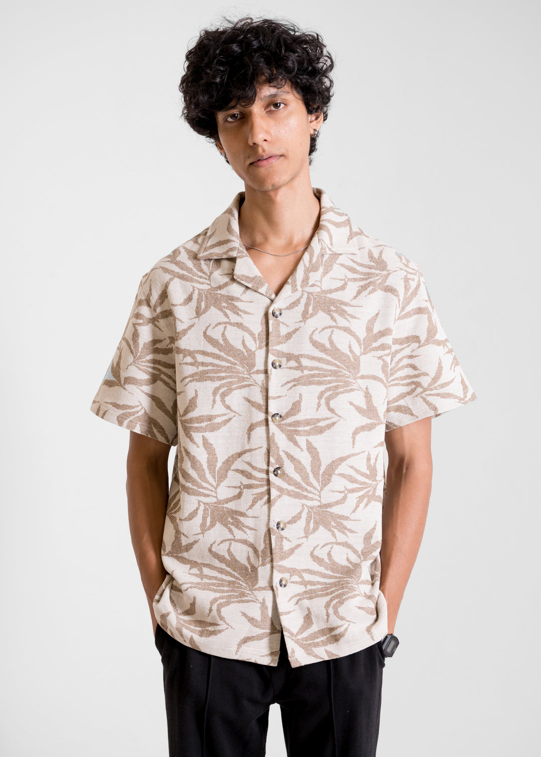 Beige — Textured Island Shirt