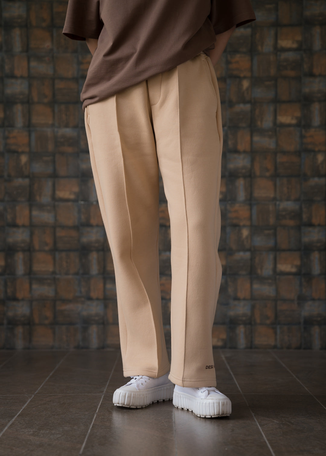 Latte — Straight Fit Trousers