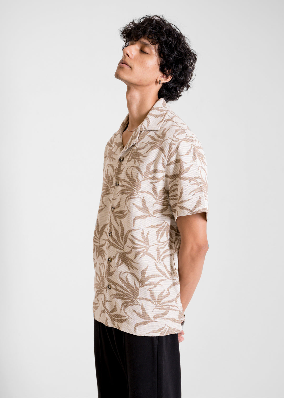 Beige — Textured Island Shirt