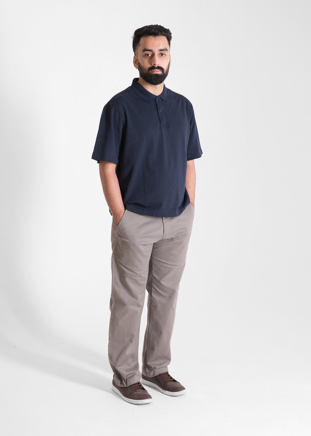 Dark Navy — Cropped (Box Fit) Polo