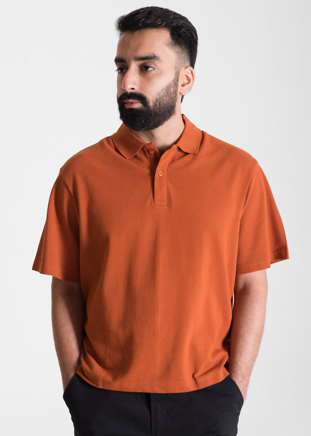 Tan — Cropped (Box Fit) Polo