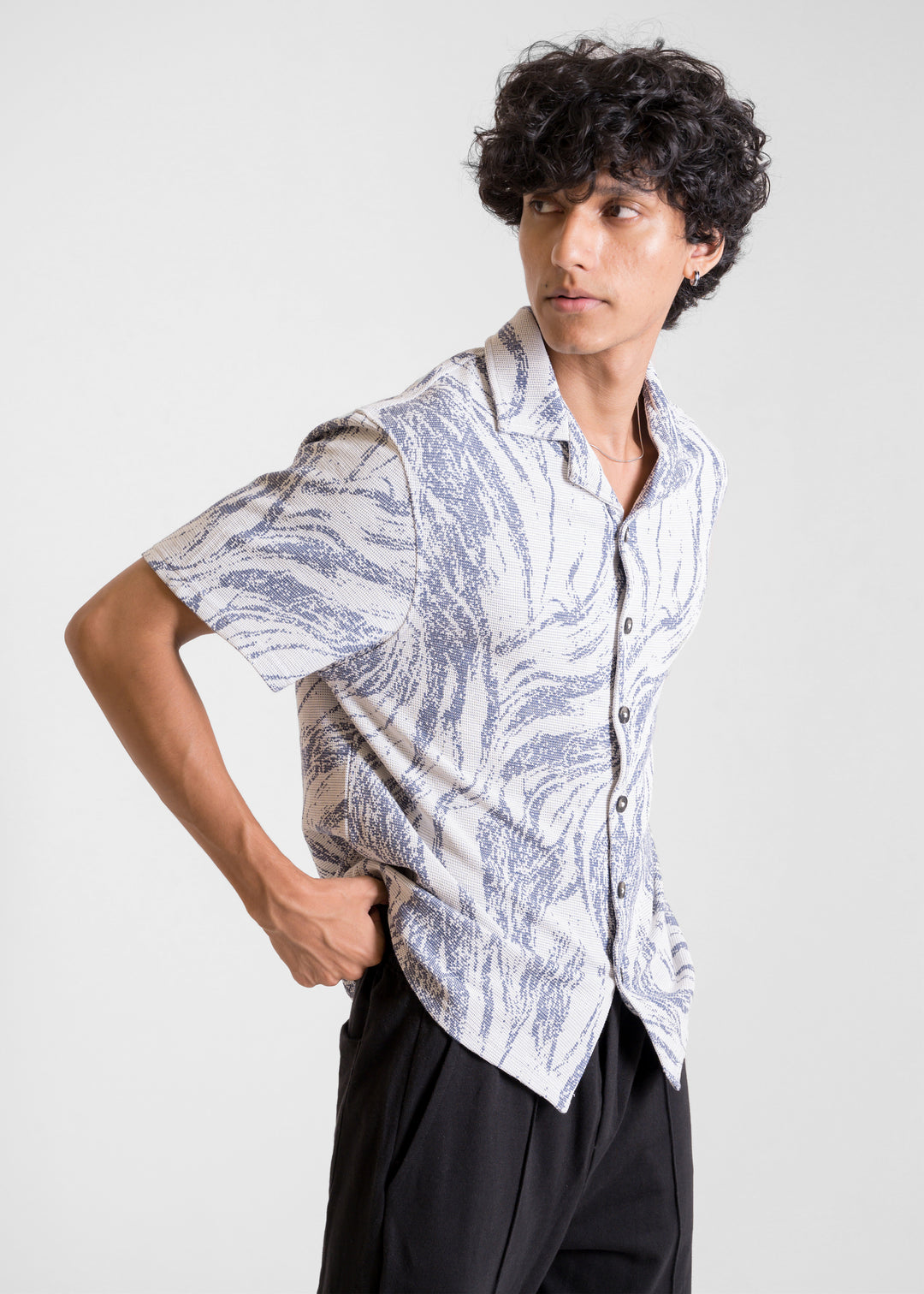 Blue — Textured Island Shirt