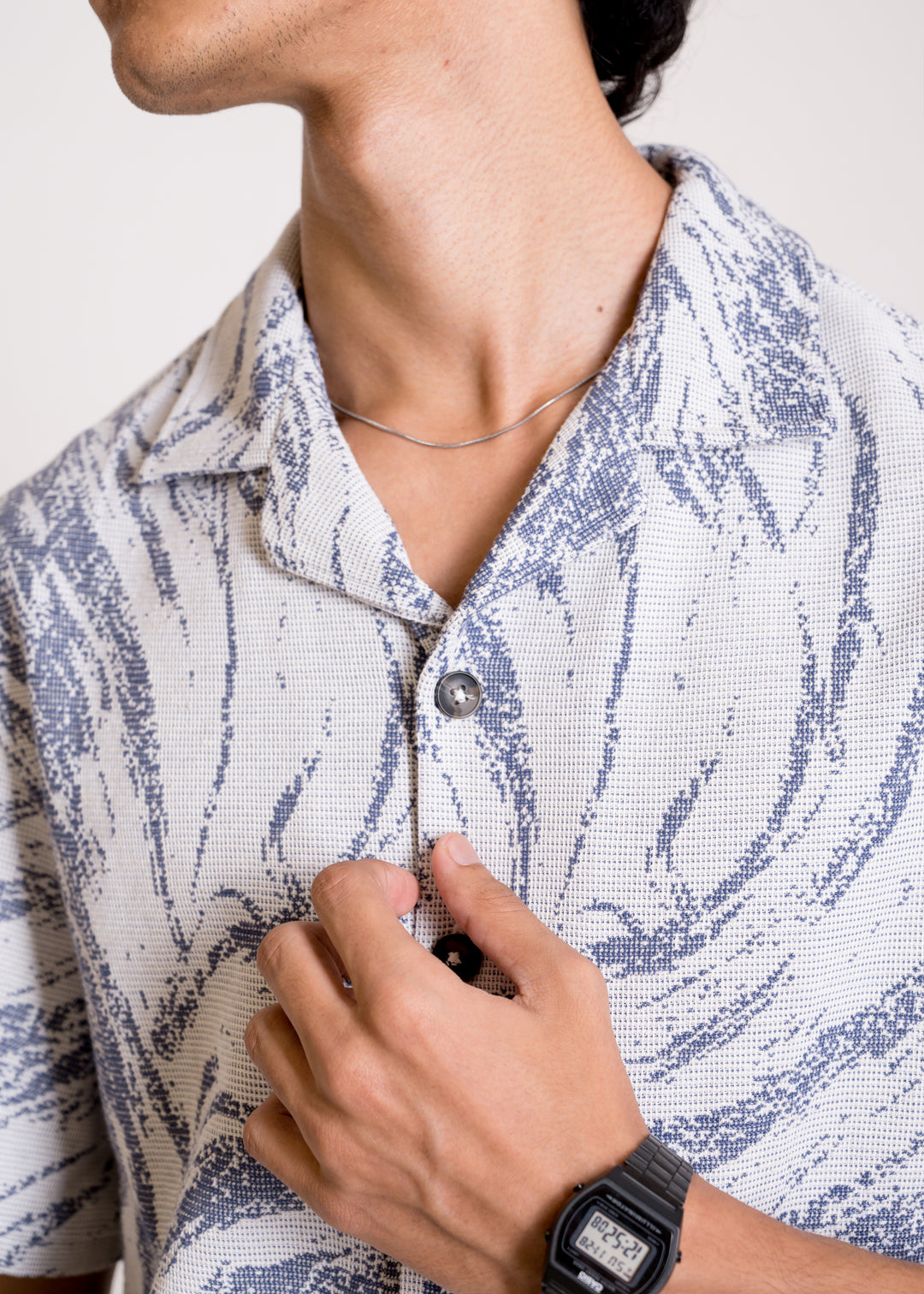 Blue — Textured Island Shirt