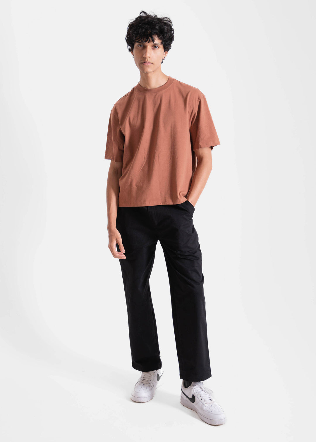 Brick Brown — Box Fit (Cropped) T-Shirt