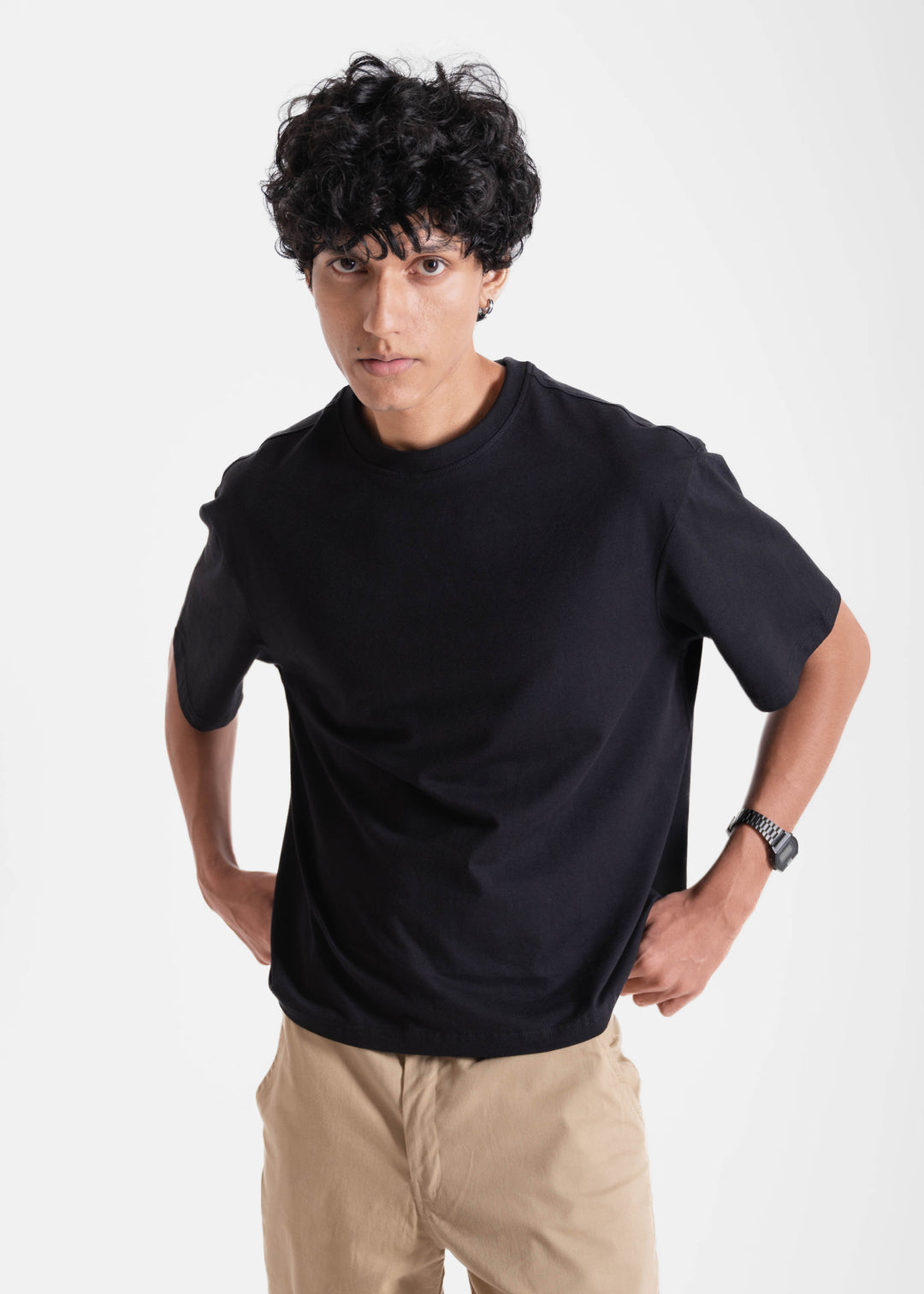 Black — Box Fit (Cropped) T-Shirt