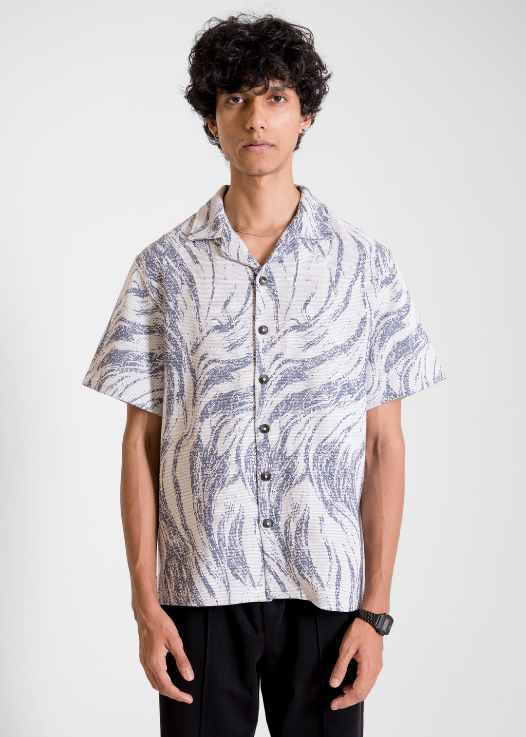 Blue — Textured Island Shirt