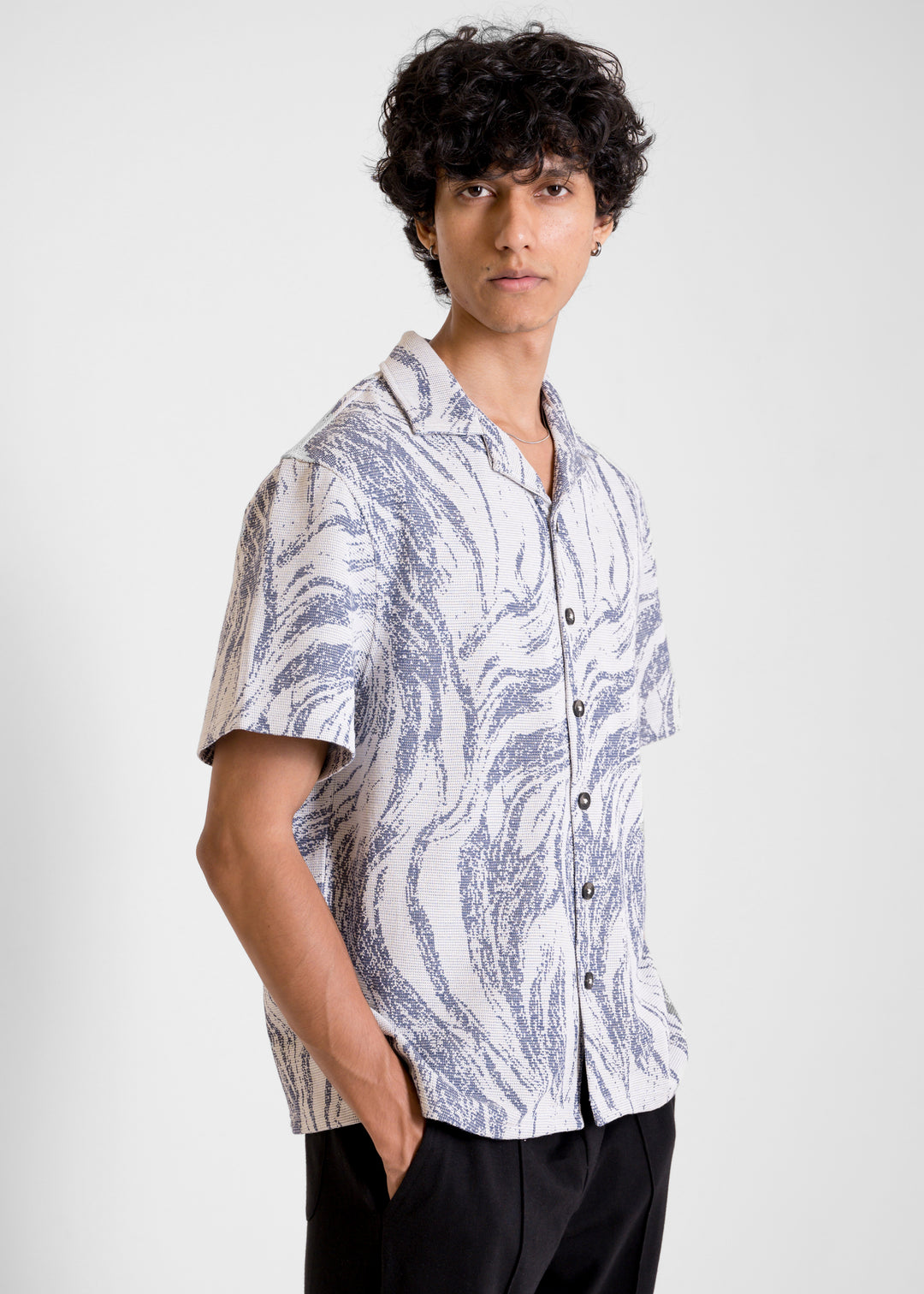 Blue — Textured Island Shirt