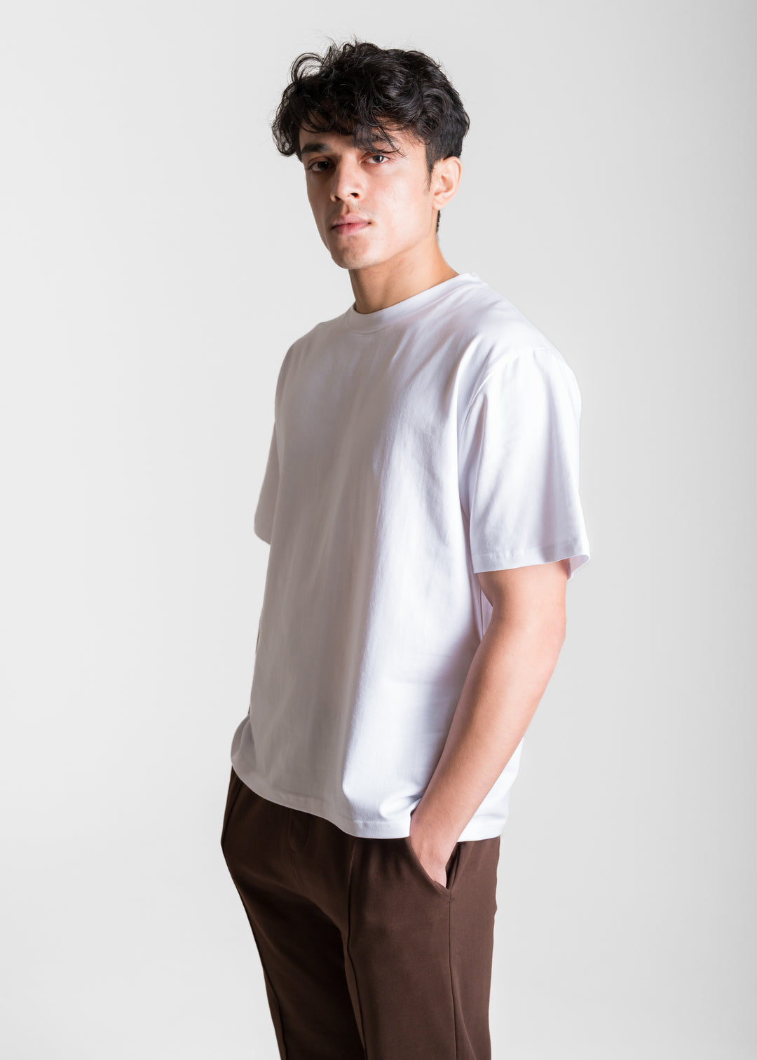 Stretch Box-Fit T-shirt — White