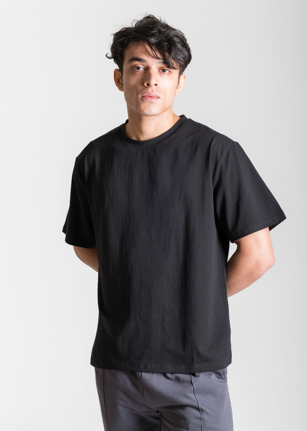 Stretch Box-Fit T-shirt — Black